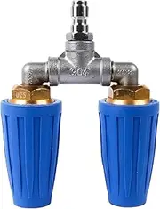 Rotating Dual Turbo Nozzle Spray Tip for High Pressure Washer, Max 4000PSI Power Rotating Spray Turbo Nozzle with 1/4" Quick Connect Pressure Washer Tips,Blue
