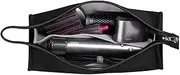 HENGSI Travel Bag for Dyson Airwrap Long/Supersonic Hair Dryer & Accessories (PU Leather Waterproof Black)