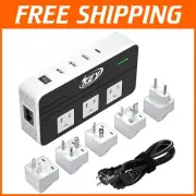 Versatile 230W Voltage Converter with 4 USB Ports - Power Your Devices Anywhere