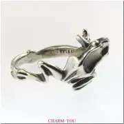 AUTHENTIC TROLLBEADS TREE FROG RING STERLING SILVER