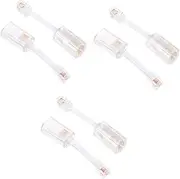 Parliky 3sets Tangle Phone Cord Telephone Cable Detangler 360° Swivel Adapters for Easy Installation 2pcs*3