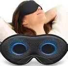 Alaska Bear Sleep Mask Silk Eye Cover with Contoured Interior Design for Pressu