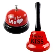 2 Pieces Call Bell Hand Bell Service Bell Bar Counter Top Service Call Bell R...