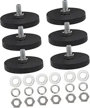 ULTECHNOVO Heavy Duty Magnetic Mount Holder Threads Rubber Coated Magnets for Car Camera Mounts