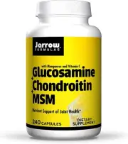 Jarrow Formulas Glucosamine and Chondroitin and MSM, Supports Joint Health, 240