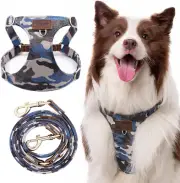 Dog Harness, No Pull Dogs Harness and Multi-Function Leash Set for Medium Dogs E
