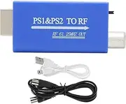 PS1/2 to RF Adapter, TV RF Signal Conveter, Low Loss Transmission 80db RF Signal Converter for DVD/TV Box/Network Box/Game Console, Plug and Play