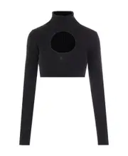 Courrèges Cut-Out High Neck Jumper S,XS,L,M Black