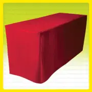 5' Fitted Tablecloth Table Cover Wedding Banquet Event - RED