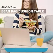 TV Dinner Bean Bag Lap Tray Stable Table Cushion Laptop iPad Table Desk Pillow