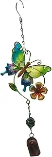 Sosoport Unique Painted Metal Wind Chime Hanging Decor for Garden Balcony Decor Wind Bells Random