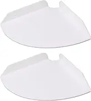 Corner Shelf, Preventing Breakage Floating Corner Shelves Stylish Large Space Wall Mount 2pcs for Displaying Books for Bedrooms (White)