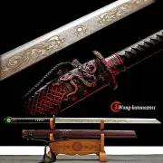 43''Red Dragon Broadsword 1060 Carbon Steel Sharp Chinese Tang Dynasty Dao唐刀
