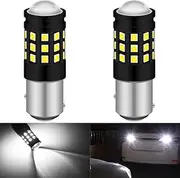 KaTur 1157 BAY15D 7528 1016 LED Bulb High Power 3030 Chips Extremely Bright 2700 Lumens Replace for Brake Light Turn Signals Bulbs Reverse Tail Lights,6500K Xenon White (Pack of 2)