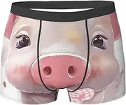 [QMNEHJ] Smiling Men's Boxer Briefs Breathable Stretch Underwear Moisture-Wicking Trunks for Men