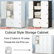 DIY 4/8/9/12 Cube Storage Kid Cabinet Wardrobe Toy Book Rack Book Shelve RBM
