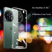 For OnePlus 11 10 9 Pro 8 Electroplated Frameless Case Clear Slim Hard PC Cover