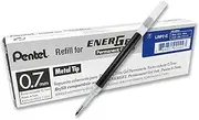 Pentel Energel Permanent Gel Ink Refill 0.7mm Medium Nib Blue Ink, Box of 12 Refills (LRP7-C)