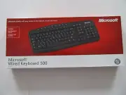 Computer Keyboard Microsoft Spill-Resistant Wired Keyboard 500 PS/2 New Sealed