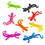 10 pcs Stretchy Lizard Toys Rubber TPR Sticky Lizards Stress Relief Toy for Kids Adults Party Favors