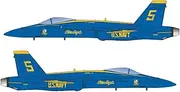 Platz FC-23 1/144 US Navy F/A-18C Hornet Blue Angels Set of 2 Plastic Model