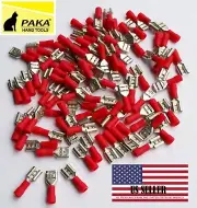 2000 Vinyl Female Quick Disconnect Wire Terminals red 12-10 AWG .250 Connector