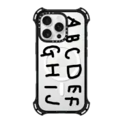 iPhone 16 Pro Bounce Case MagSafe Compatible INAP ALPHABET BLACK