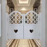 Cafe Swing Doors White Swing Door Arched Top, Cafe Doors with Fitting Hardware, Half-Waist Doors for Entryway Interior