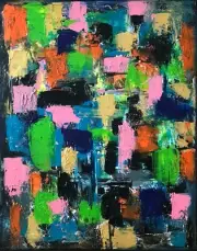 Abstract Painting Original Painting Impasto Canvas Art Home Decor 20 by 16 in