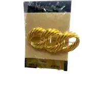 Napier Brooch Pin Twisted Links Gold Tone Jewelry Costume Original Wrap on Card