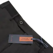 Zanella NWT Dress Pants Size 33 US Devon In Black Small Plaid 100% Wool