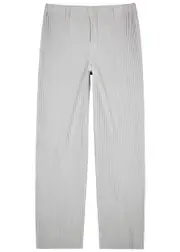Homme Plissé Issey Miyake Pleated Straight-leg Trousers - Light Grey - 2 2