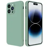 MCC iPhone 15 Pro Soft Liquid Silicone Shockproof Case Cover Apple 15Pro [Green]