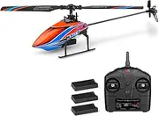 GoolRC RC Helicopter, WLtoys XK K127 Remote Control Helicopter, 4 Channel RC Aircraft with 6-Axis Gyro, Altitude Hold, One Key Take Off/Landing, Easy to Fly for Kids and Beginners, Include 3 Batteries
