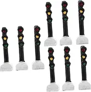 Mobestech 3sets Crosswalk Signal Toy Kids Room Traffic Light Decor Resin Toy 3pcs*3
