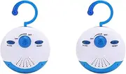 Binxind 2X Waterproof Shower Radio, Mini Portable FM Radio Built in Speaker for Bathroom Kitchen, Boating, Hiking