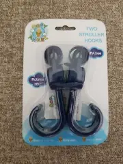 2 pk Baby Hanger Bag Stroller Hooks Rotate 360 Cart Hook Accessories