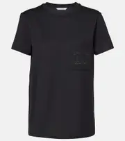 [Max Mara] Max Mara Papaia logo cotton jersey T-shirt UK 14 black