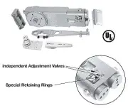105 degree Hold Open Overhead Concealed Closer Package for Side-Load Installat