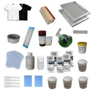Screen Printing Materials Package Press Squeegee & Colorful Ink Kit
