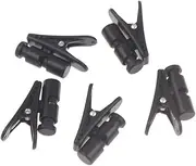 VizGiz 5 Pack Headphone Wire Clip Headset Cable Clamp Earbud 0.5-4mm Cord Collar Hook for Cell Phone Earphone Broadcast Microphone Walkie-Talkie Music MP3 Computer Chat DIY IE80S IE800s