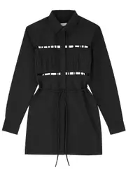 Nanushka Genea Cut-out Poplin Mini Shirt Dress - Black - S (UK8-10 / S) S (UK8-10 / S)