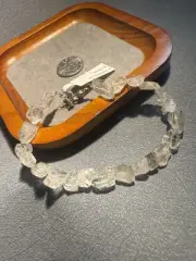 Unqiue pick！Rough Herkimer Diamond Bracelet/ adjustable Chain