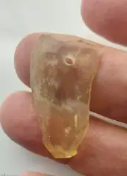 Libyan Desert Glass Pendant A++ Drilled Polished 4.0gr/20.0ct Metaphysical
