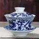 景德鎮青花瓷蓋碗茶杯大號白瓷陶瓷功夫茶具套裝三才敬茶碗泡茶壺