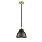 Innovations Ballston Adirondack Mini Pendant, S Gold/Dome - 516-1P-SG-M14-BK