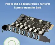 7 Ports PCI-E to USB 3.0 HUB PCI Express Expansion Adapter 5Gbps 5Gbps Card NEW