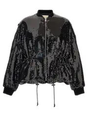 [Alexandre Vauthier] Alexandre Vauthier-Sequin Bomber Jacket Giacche Nero-Donna 0 Black