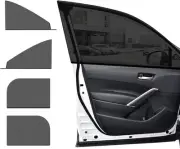 4 PCS Car Window Shades, Auto Front Rear Side Sun 4PCS, Black