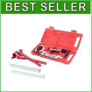 Pro Double Flaring Tool Kit with Adaptable Tube Bender - Compact & Portable